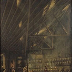 Interior of a Workshop, 1777 (oil on canvas)