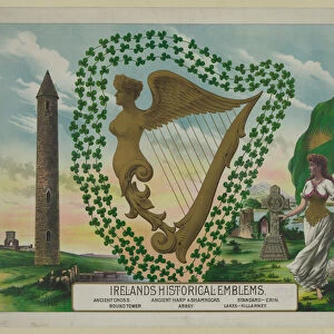 Irelands Historical Emblems, 1894 (colour lithograph)