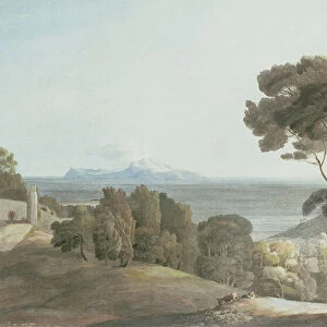 Italian Landscape, View of Capri, 1784 (w / c on paper)