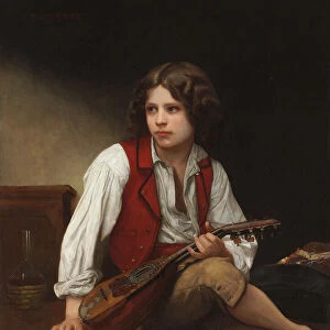 Italian with a Mandolin, 1870 (oil on canvas)