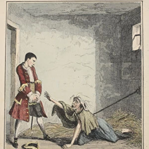 Jack Sheppard visits his Mother in Bedlam, illustration from Jack Sheppard