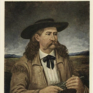 James Butler (Wild Bill) Hickok (1817 - 1876), (colour litho)
