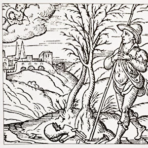 January, from Spensers "The Shepherds Calendar", 1579 (woodcut)