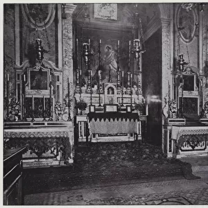 Jerusalem, the Holy Sepulchre, Chapel of the Latin convent (b / w photo)