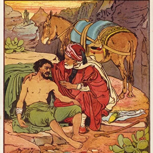 Jesuss Parables: The Good Samaritan (colour litho)
