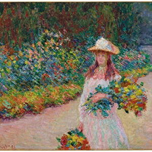 Jeune fille dans le jardin de Giverny, 1888 (oil on canvas)