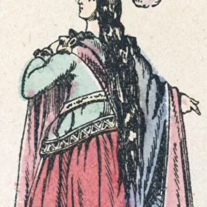 Judith de Baviere, Femme de Louis le Debonnaire (coloured engraving)