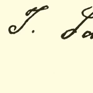 Julius Schulhoff, signature (engraving)