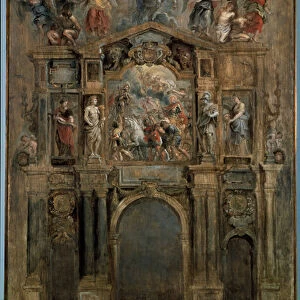 L arc de Ferdinand (The Arch of Ferdinand). Realise pour l arrivee au Pays Bas du gouverneur espagnol le cardinal Infant Don Ferdinand d Autriche (ou Ferdinand de Habsbourg, 1609-1641)