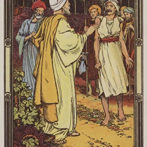 The Labourers In The Vineyard (colour litho)