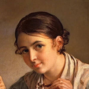 The Lacemaker, 1823 (oil on canvas) (detail of 41740)