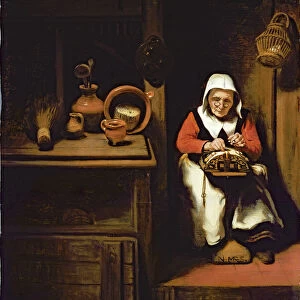 The Lacemaker (oil on canvas)