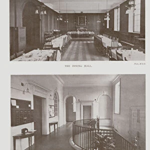 Lady Margaret Hall, The Dining Hall, The Entrance Hall (b / w photo)