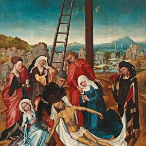 The Lamentation of Christ (oil on panel transferred onto a canvas)
