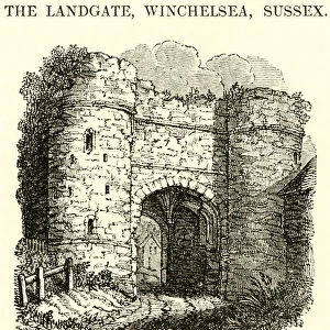 The Landgate, Winchelsea, Sussex (engraving)