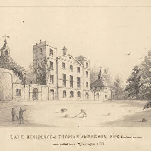 Late residence of Thomas Anderson, Clapham Common, Surrey (pencil on paper)