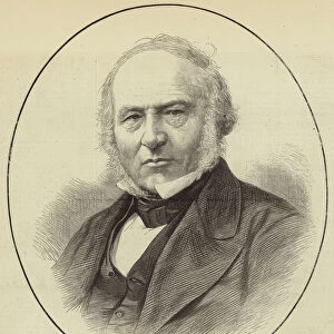 The Late Sir Rowland Hill, Author of the Penny Postage System (engraving)