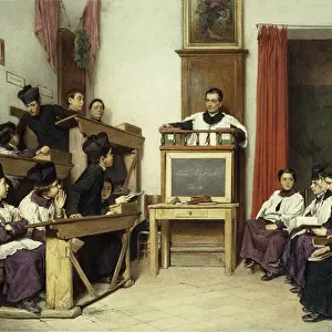 The Latin Class, 1869 (watercolour over pencil traces)