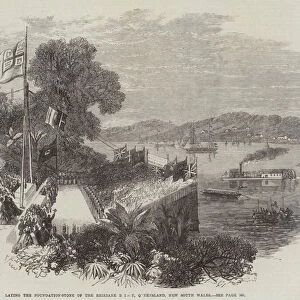 Laying the Foundation-Stone of the Brisbane Bridge, at Queensland, New South Wales (engraving)