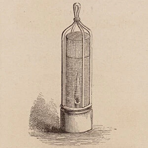 Le Vocabulaire Illustre: Lampe (de surete); Safety-lamp; Sicherheitslampe (engraving)