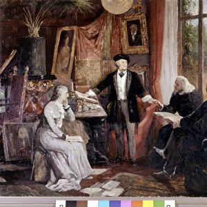 From left to right: Cosima Wagner, Richard Wagner, Franz Liszt