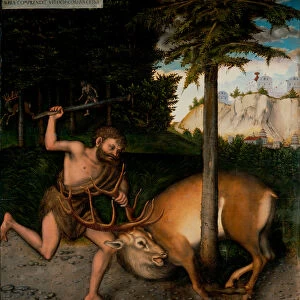 Les travaux d Hercule : Hercule et la biche de Cerynie - Hercules capturing