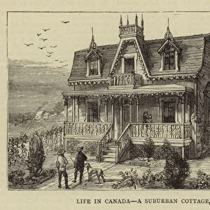 Life in Canada, a Suburban Cottage, Montreal (engraving)