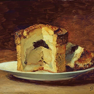 Still life of pie, 1884 (oil on canvas)