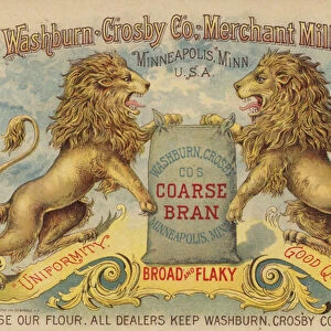 Lions advertising Coarse Bran (chromolitho)