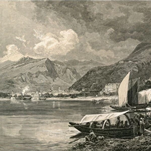 Locarno, on the Lago Maggiore (engraving)