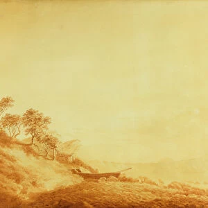 Looking towards Arkona at sunrise, 1801 (ink on paper)