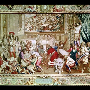 Louis XIV (1638-1715) visiting the Gobelins factory, 15th October 1667 (tapestry)