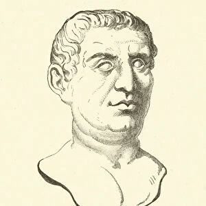 Lucius Cornelius, Roman praetor and protector of the town of Tibur (Tivoli) (engraving)
