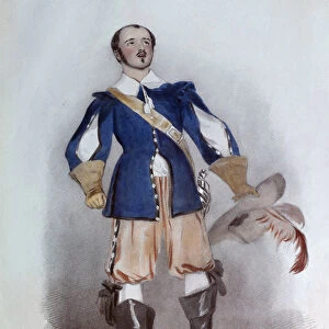 The lyrical singer Antonio Tamburini (1800-1876) in the role of Riccardo for the opera