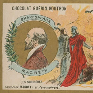 Macbeth, Chocolat Guerin-Boutron trade card (colour litho)