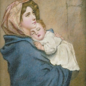 Madonna of the Poor (w / c on ivorine)