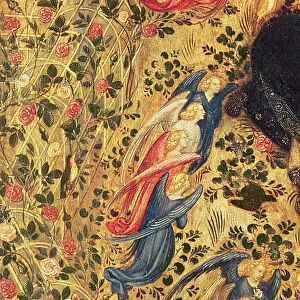 Madonna with a Rose Bush (oil on canvas) (detail of 222453)
