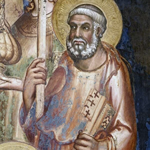 Maesta, detail of St. Peter, 1315 (fresco)