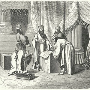 Magi, Persian Zoroastrian priests (engraving)