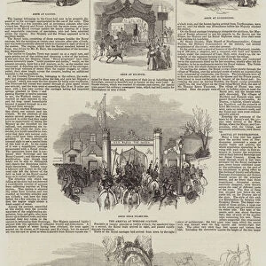 Her Majestys Visit to Burghley (engraving)