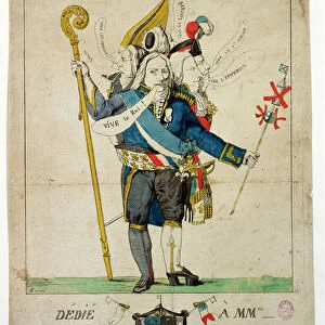 The Man with Six Heads, caricature of Charles Maurice de Talleyrand-Perigord (1754-1838)