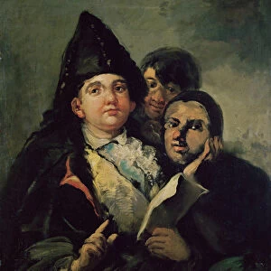 Manolito Guasquez and the Fool of Coria (oil on canvas)