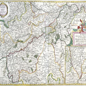 Map of the Count of Ravensberg (Germany) (etching, 1671)