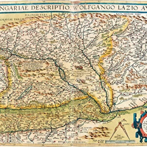 Map of Hungary, 1570 (engraving)