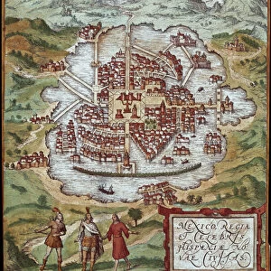 Map of Mexico (engraving, 16th century)