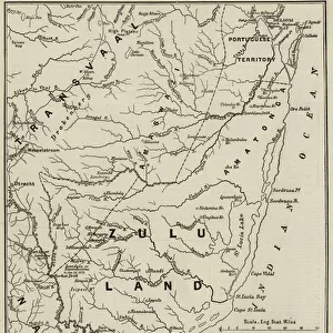 Map of Zululand with the Adjoining Frontiers (engraving)
