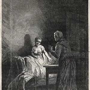 Marguerite enters Fantines room and Fantine shows him two Napoleons (coin