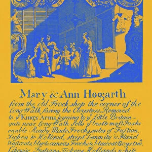 Mary and Ann Hogarth A shop-bill by William Hogarth 1724