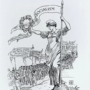 May Day, 1907 (pen and ink) (b / w photo)
