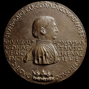 Medal of Alfonso V of Aragon (called the Magnanimous or the Great), 1449. (Bronze)